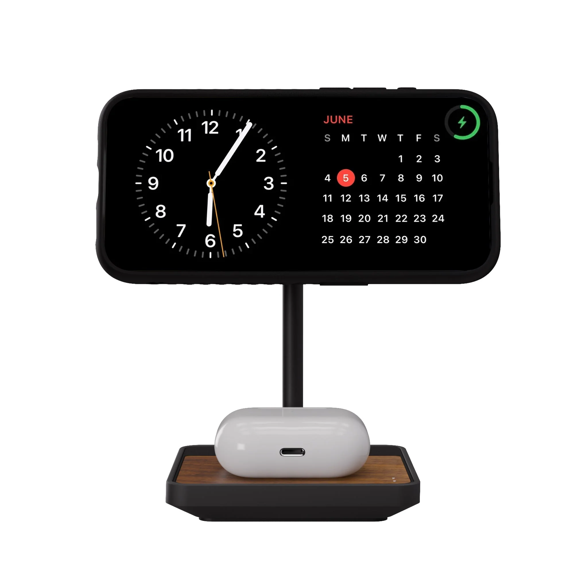Wireless Charging Stand - Walnut - Image 4